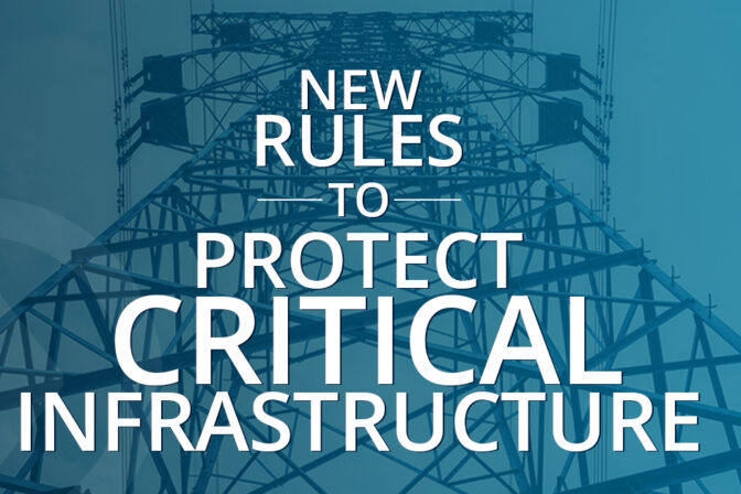 New Rules to Protect Critical Infrastructure Title Over Power Grid Image