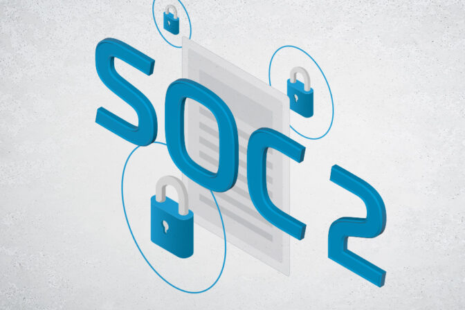 SOC 2 Report and Locks Graphic