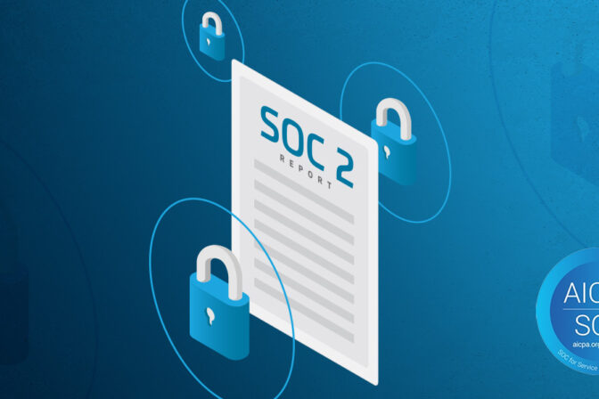 SOC 2 Report and Locks Graphic