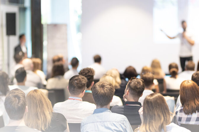 Man Presenting to a Room