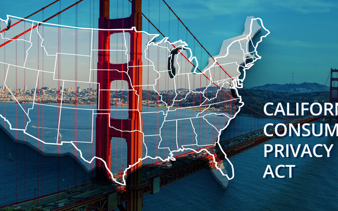 California Consumer Privacy Act Overlaying Golden Gate Bridge