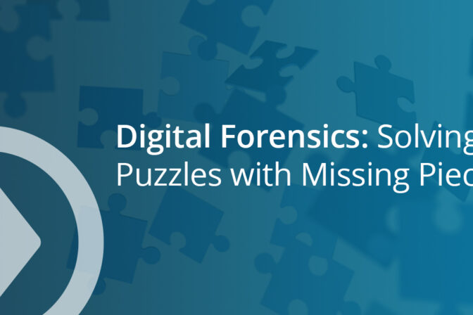 Digital Forensics Graphic with Puzzle Pieces