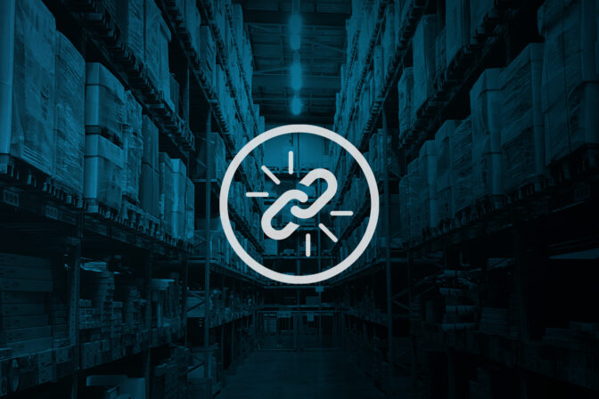 Photo of a Warehouse with a Link Icon