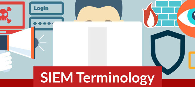 SIEM Terminology Laptop Security Graphic