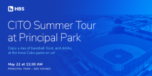 Graphic representation of CITO Summer Tour at Principal Park