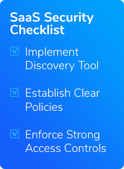 SaaS security checklist graphic