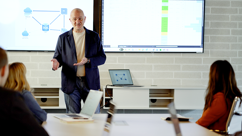 Man Presenting to a Room