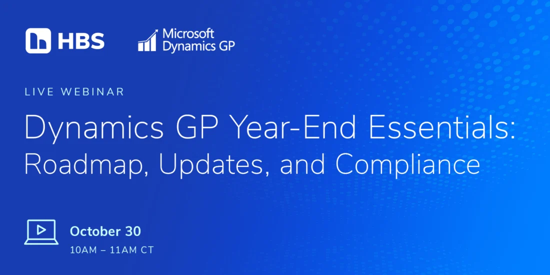 Dynamics GP Year-End Webinar