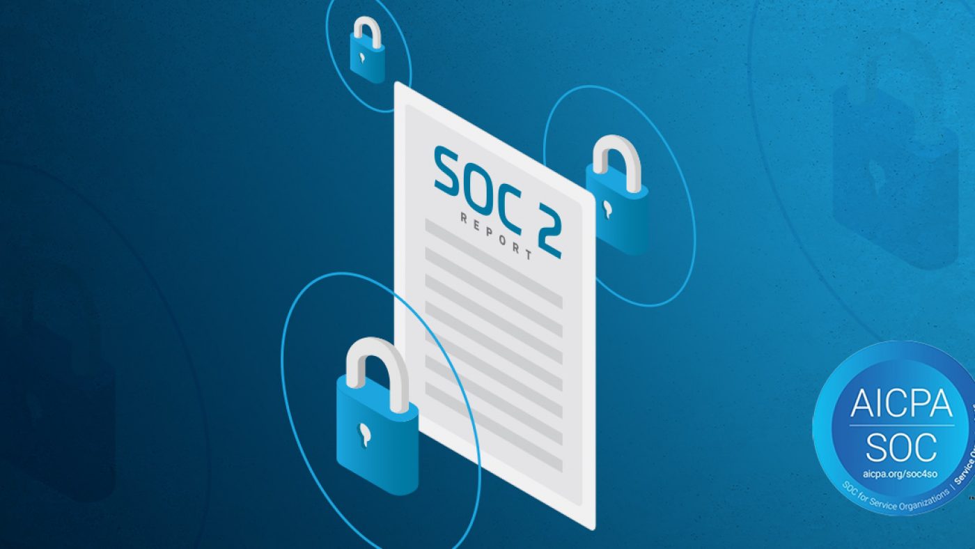 SOC 2 Report and Locks Graphic