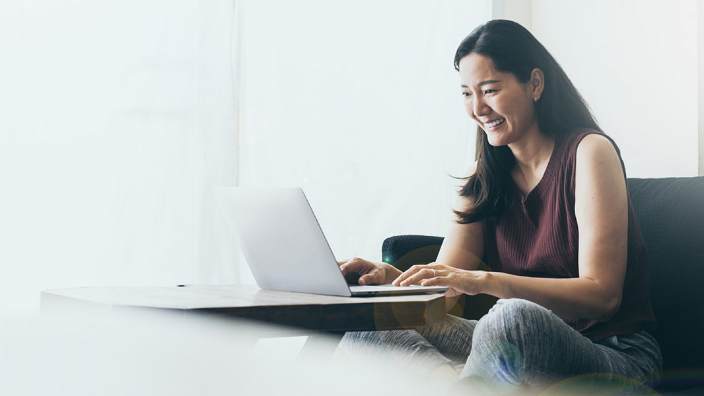 Woman Working on Laptop