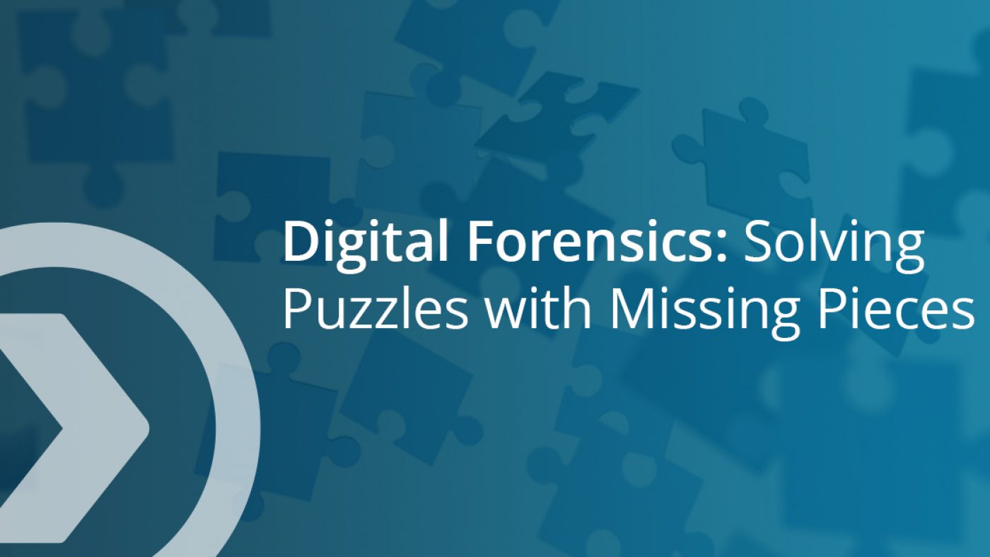 Digital Forensics Graphic with Puzzle Pieces